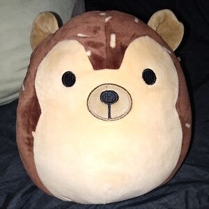 Squishmallows Hans the Hedgehog Plush - Brown and Cream